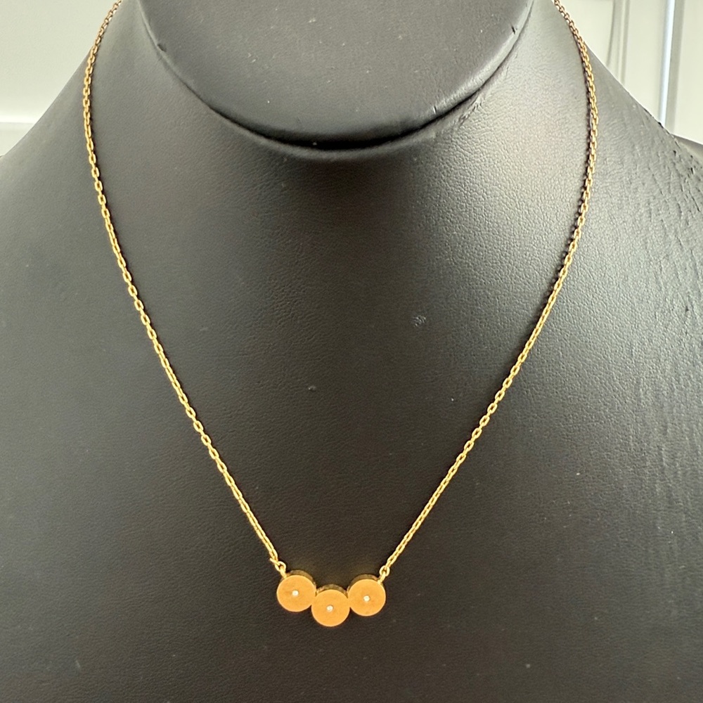 (19)Madewell NEW Tripe Demi-Fine Chain Necklace $54 MSRP